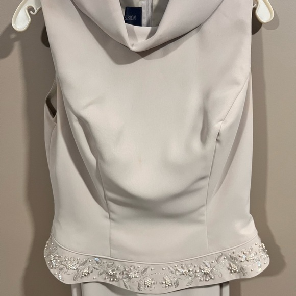 90’s Vintage Mother of Bride Formal 2 piece Gown with detachable train Size 12 - Picture 10 of 16